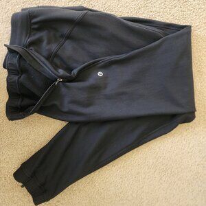 Lululemon Fleece Lined Jogger Black Size 6 Ankle Zip Thermal Run